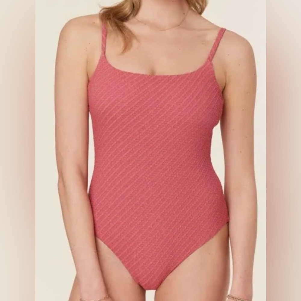 Andie the jetties one piece swimsuit in Sedona burnt orange red large tall NWT